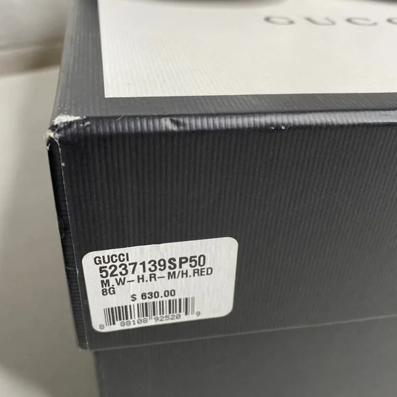 Gucci logo Sylvie slip-on sneakers men’s size 8 - Picture 9 of 12